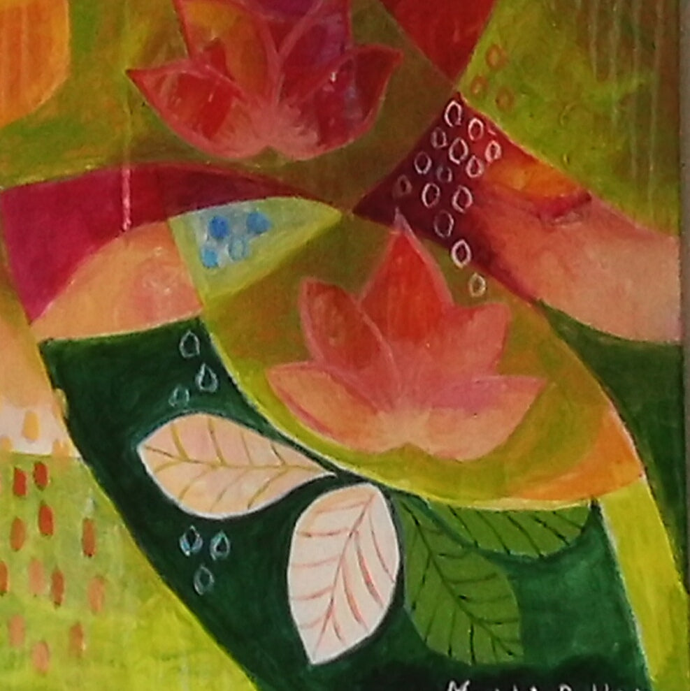 Origineel schilderij Lotus