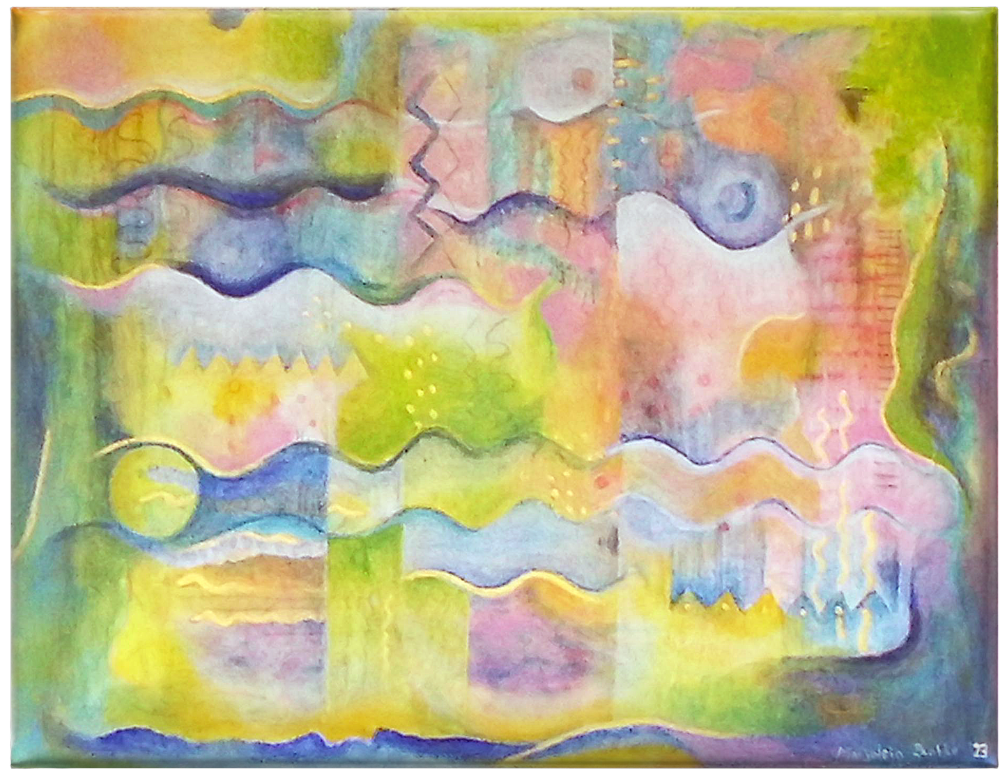 Origineel schilderij "Down by the water"
