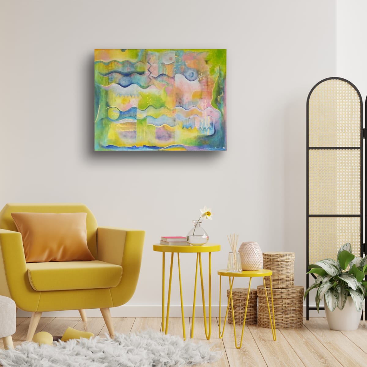 Origineel schilderij "Down by the water"