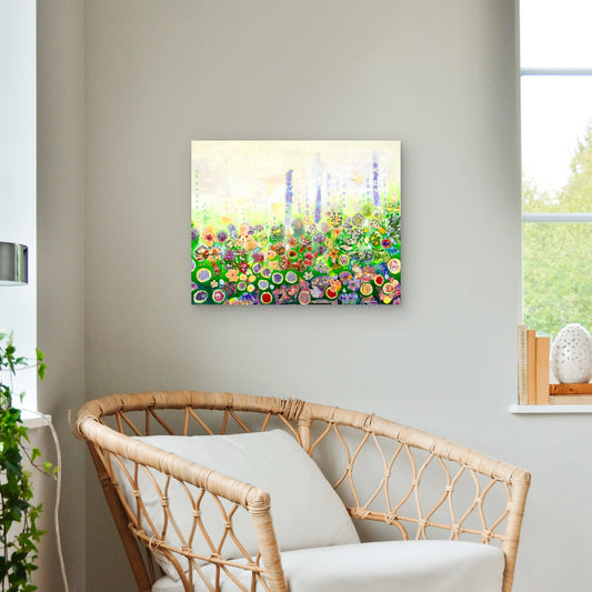 Origineel schilderij Misty Morning Meadow