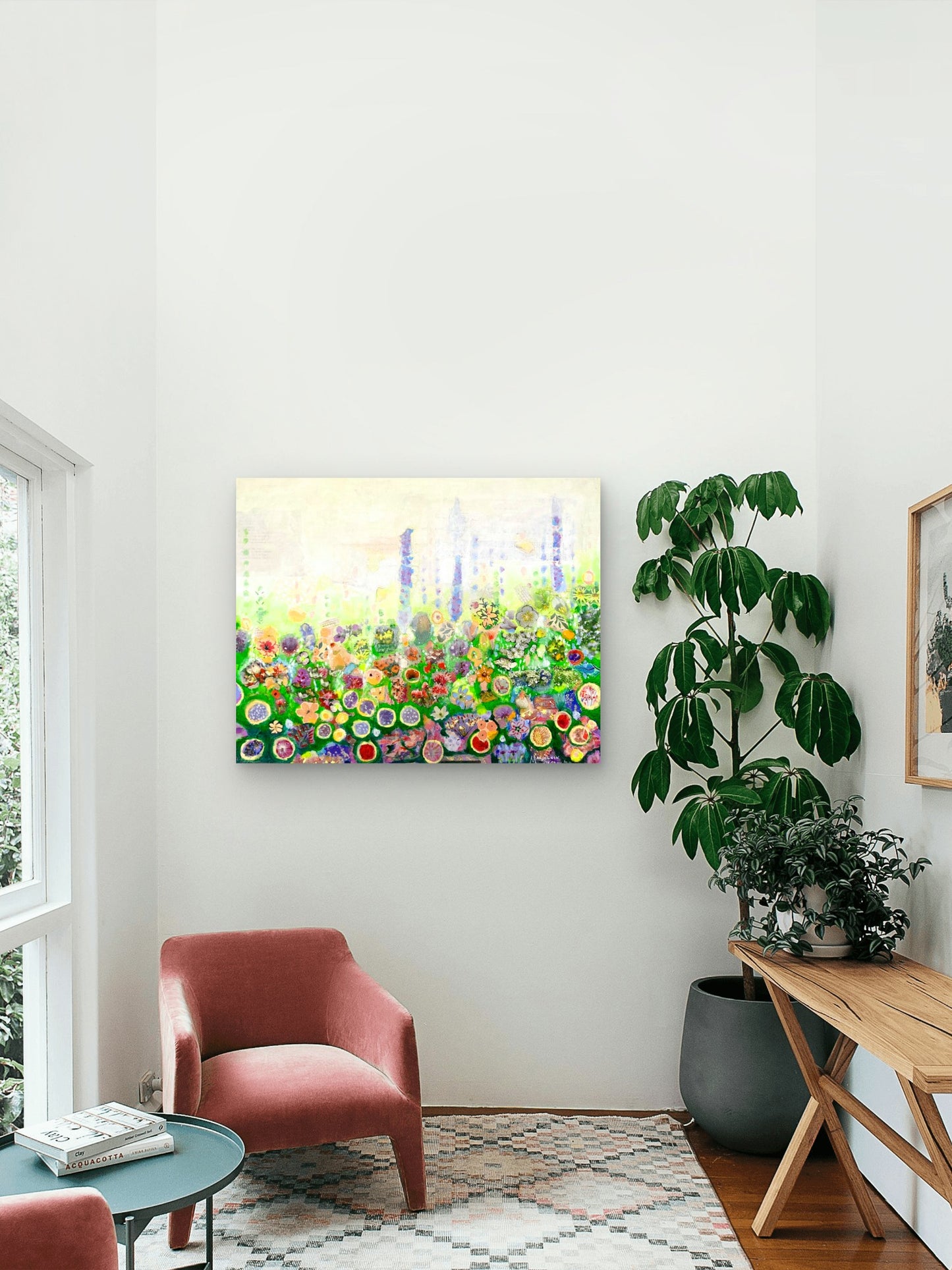 Origineel schilderij Misty Morning Meadow