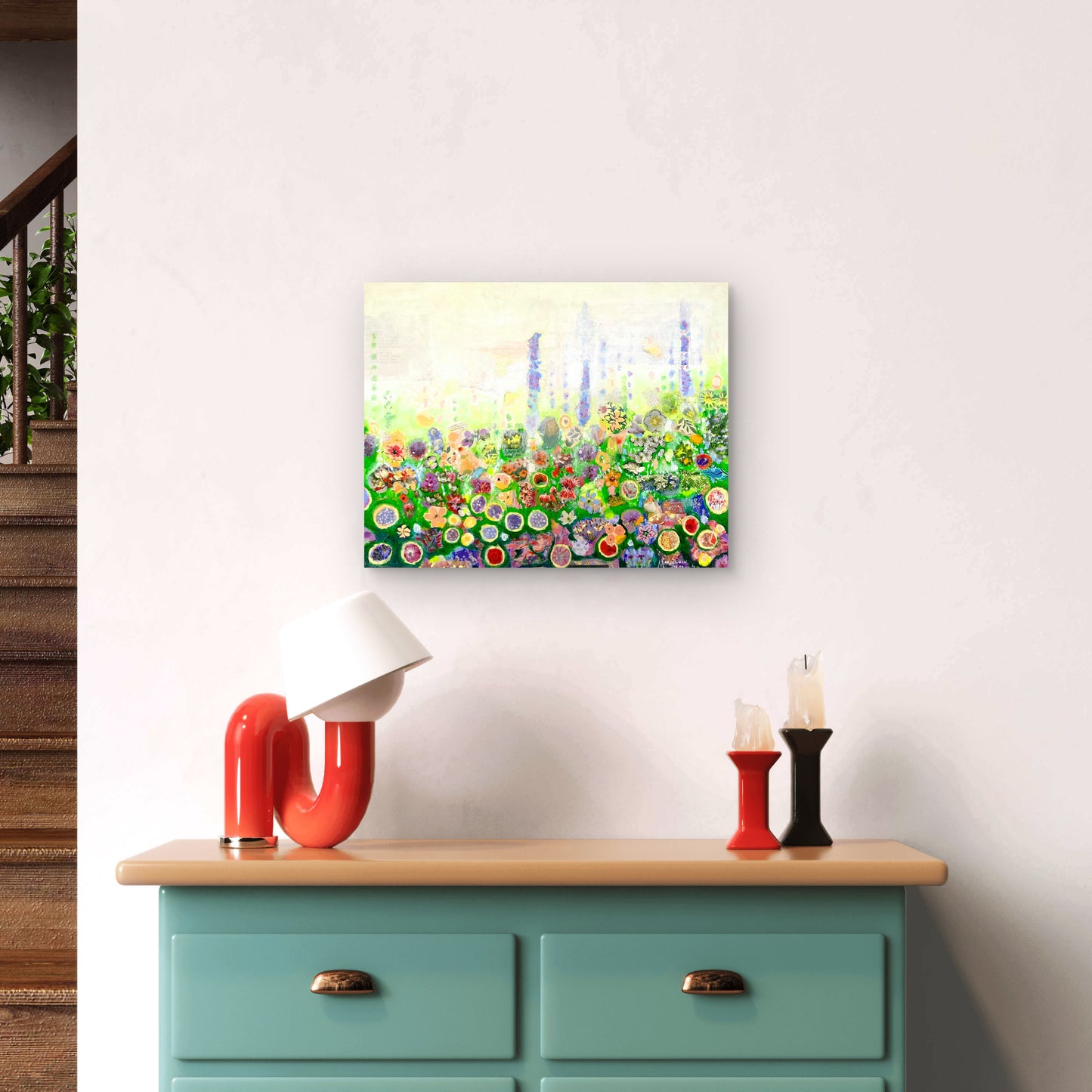 Origineel schilderij Misty Morning Meadow