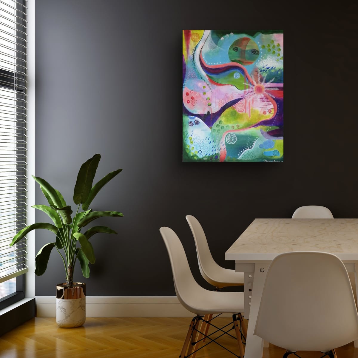 Origineel schilderij Moondance