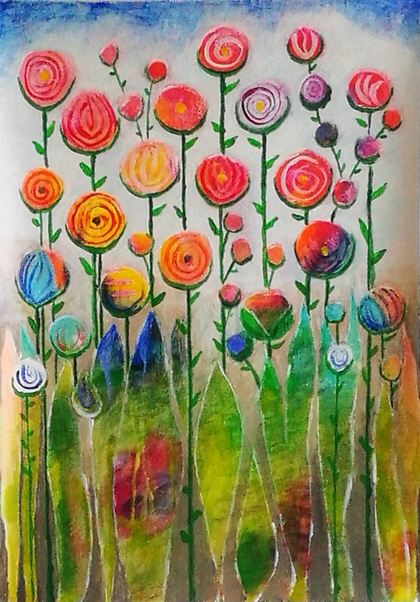 Origineel schilderij "Summergarden"