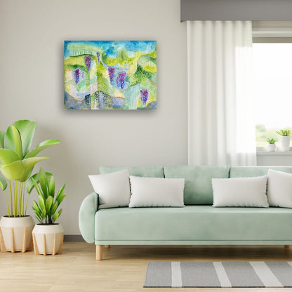 Origineel schilderij Wisteria