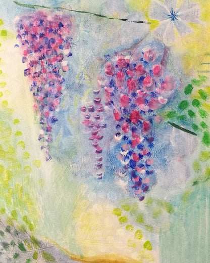 Origineel schilderij Wisteria