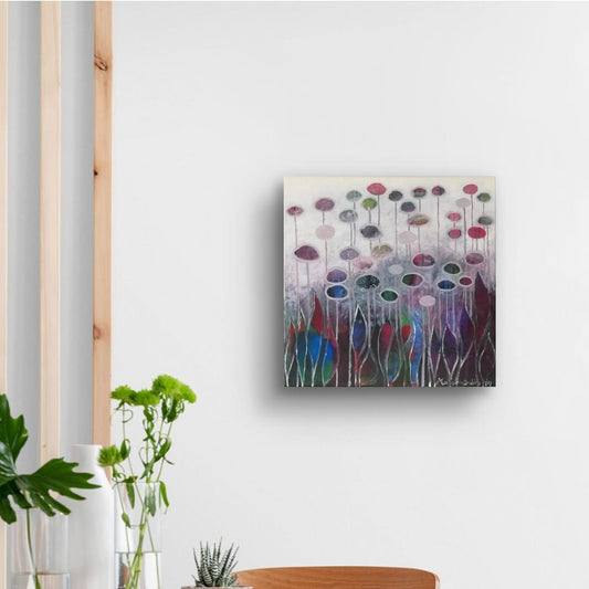 Origineel schilderij Wintertuin